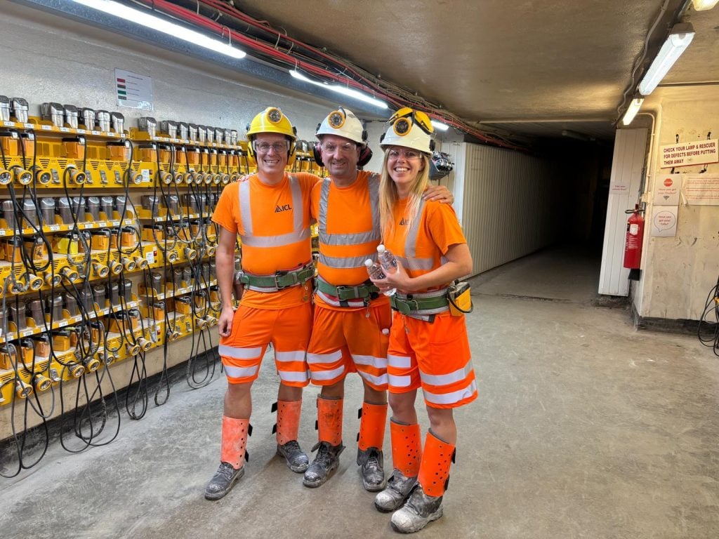 Van Iperen bij de Boulby-mijn waar Polysulphate wordt gewonnen